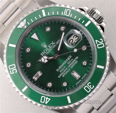 đồng hồ rolex oyster perpetual date submariner green|Rolex Submariner green.